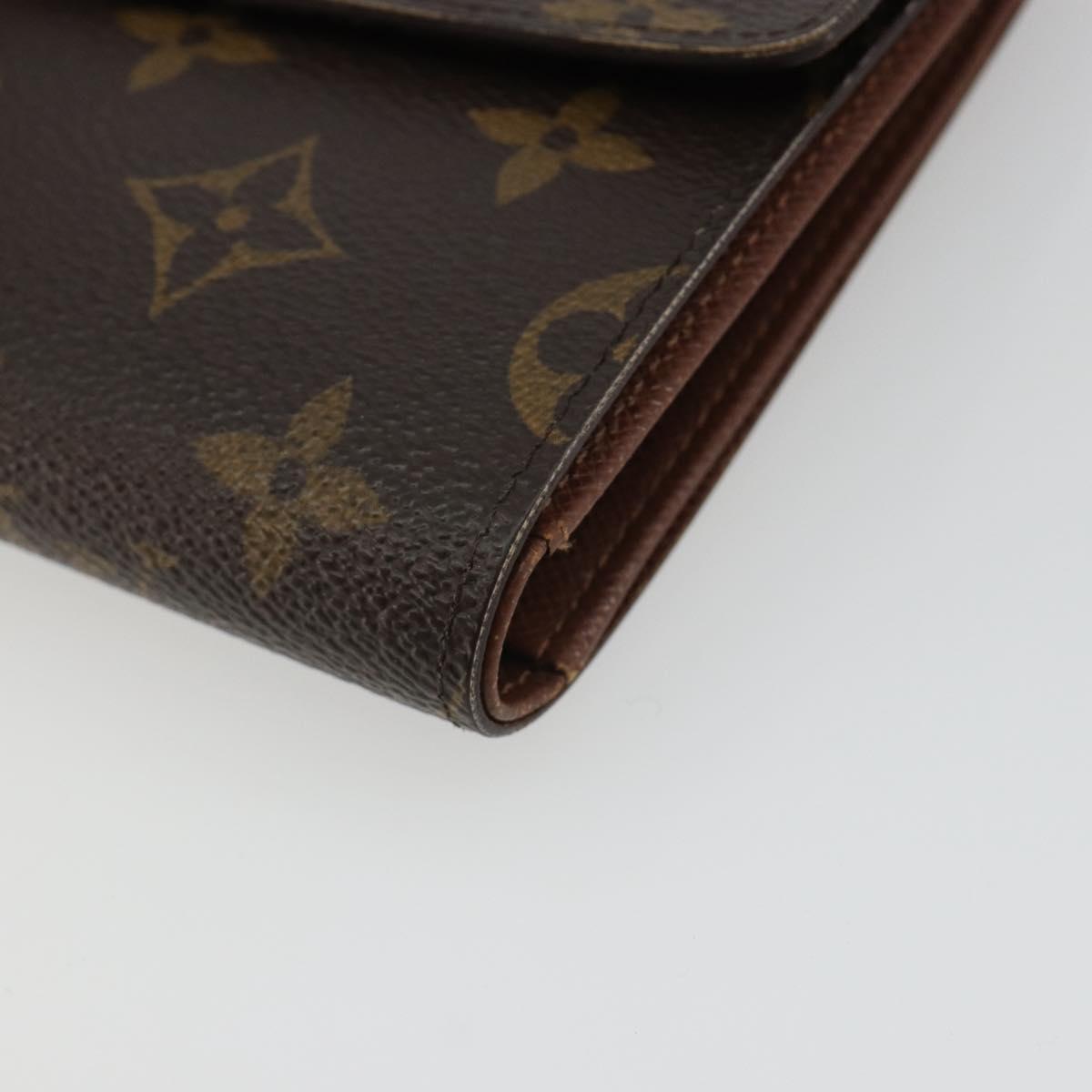 LOUIS VUITTON Monogram Porte TresorEtui Papie Wallet M61202 LV Auth 188664A