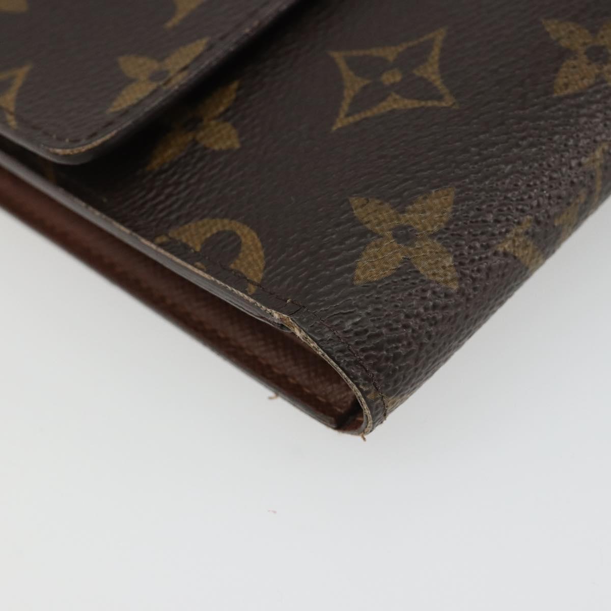 LOUIS VUITTON Monogram Porte TresorEtui Papie Wallet M61202 LV Auth 188664A