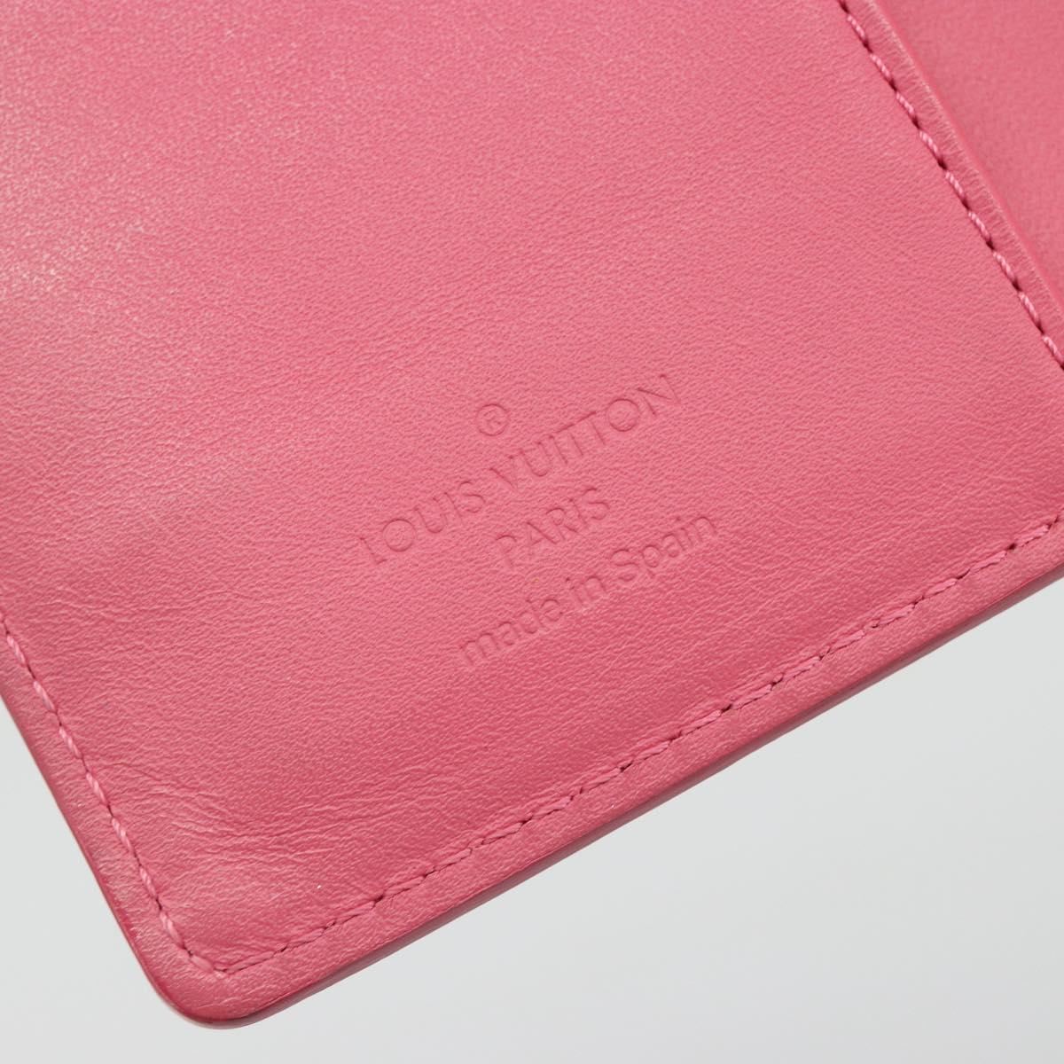 LOUIS VUITTON Monogram Vernis Agenda PM Planner Cover Pink R2101F Auth 188667A