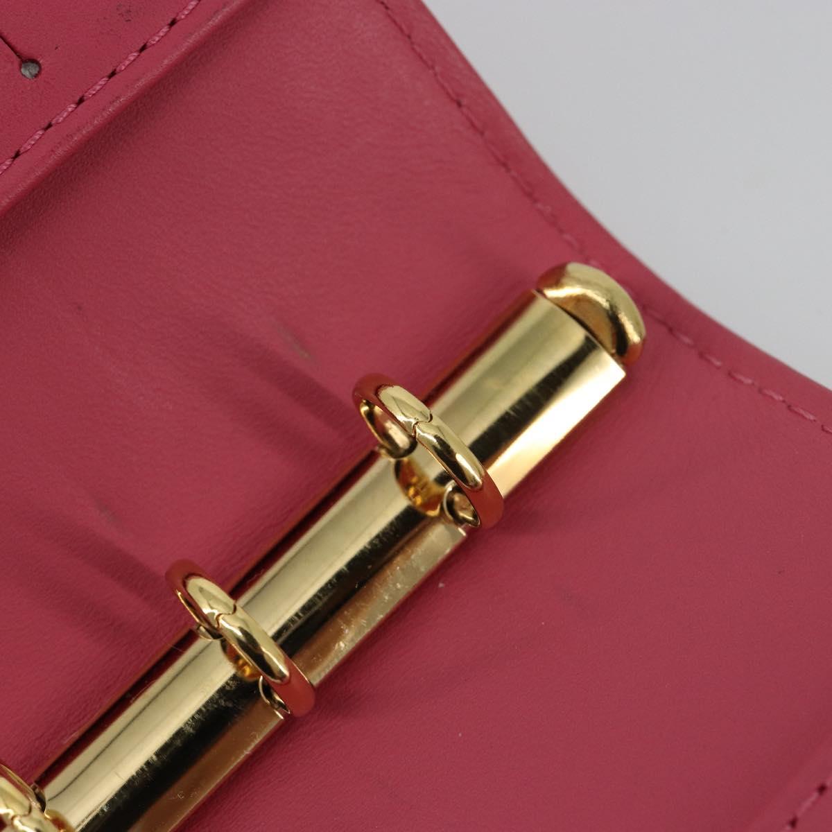 LOUIS VUITTON Monogram Vernis Agenda PM Planner Cover Pink R2101F Auth 188667A