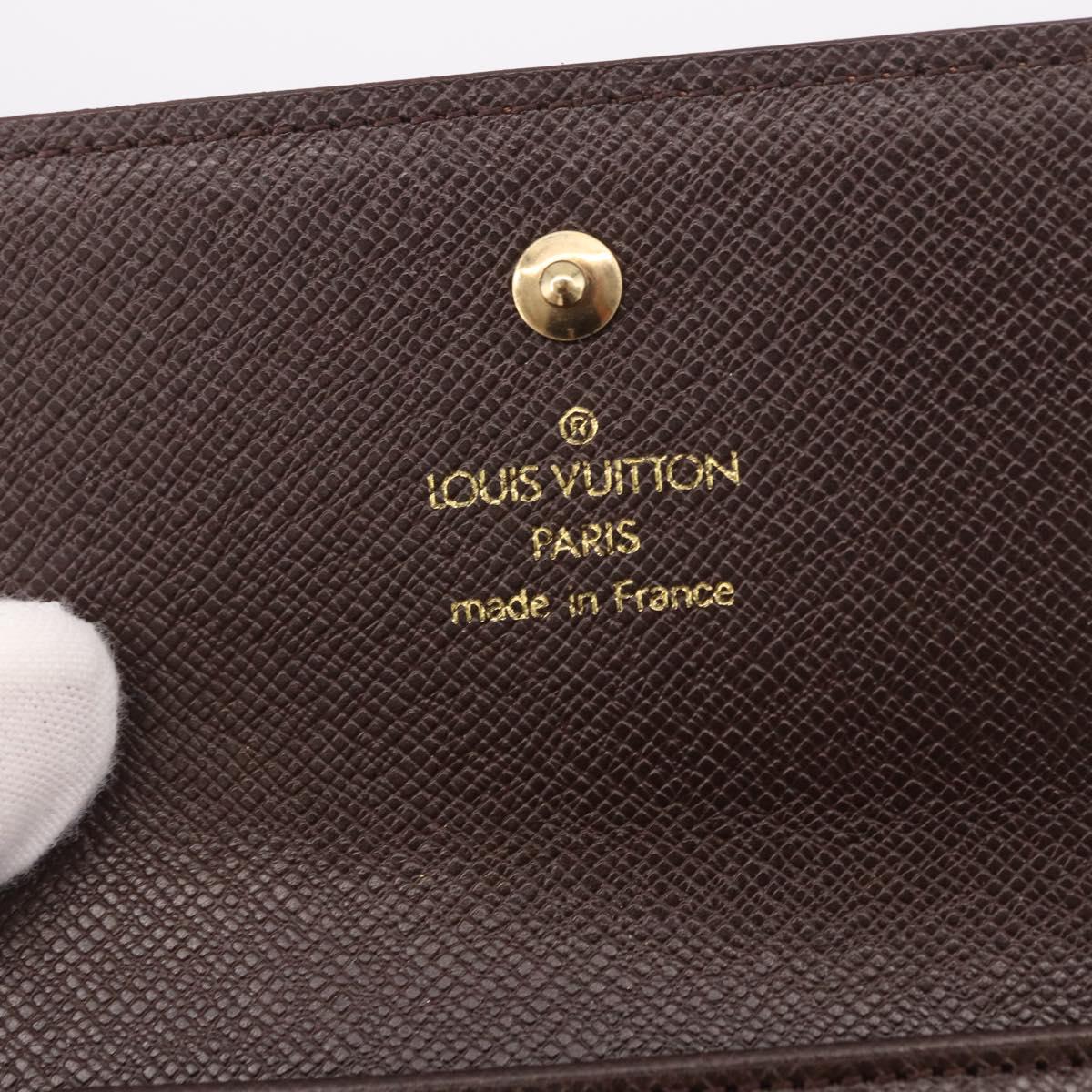 LOUIS VUITTON Damier Ebene Porte Monnaie Billets Cartes Credit Auth 188672A