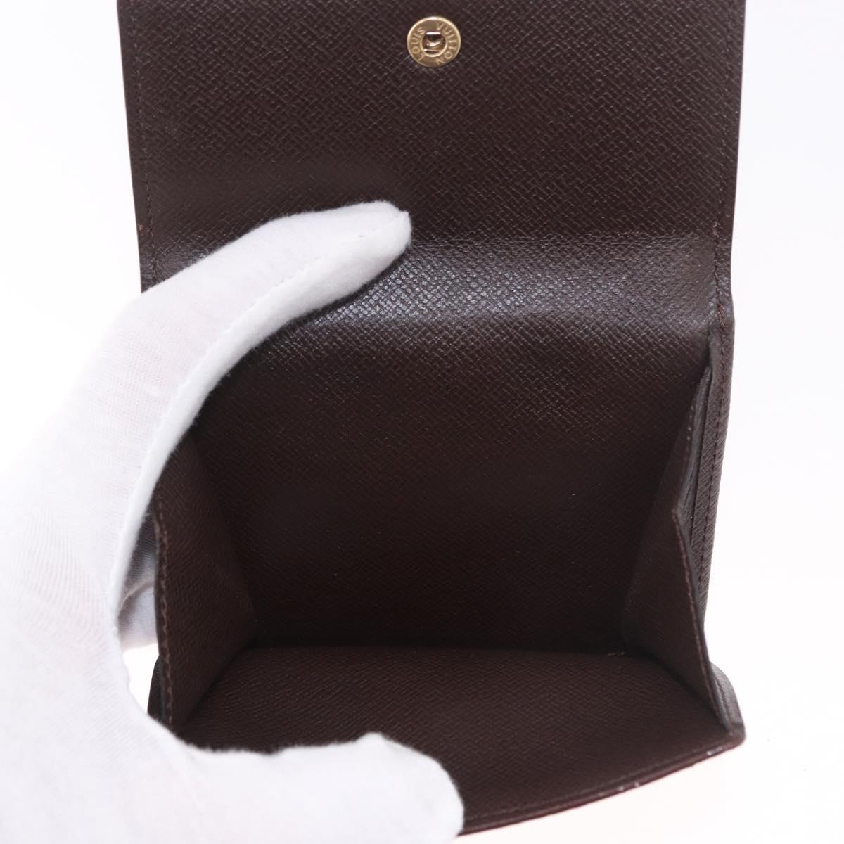 LOUIS VUITTON Damier Ebene Porte Monnaie Billets Cartes Credit Auth 188672A
