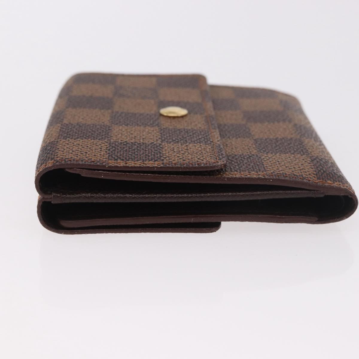 LOUIS VUITTON Damier Ebene Porte Monnaie Billets Cartes Credit Auth 188672A