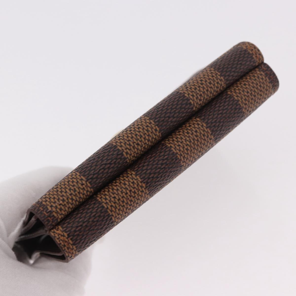 LOUIS VUITTON Damier Ebene Porte Monnaie Billets Cartes Credit Auth 188672A