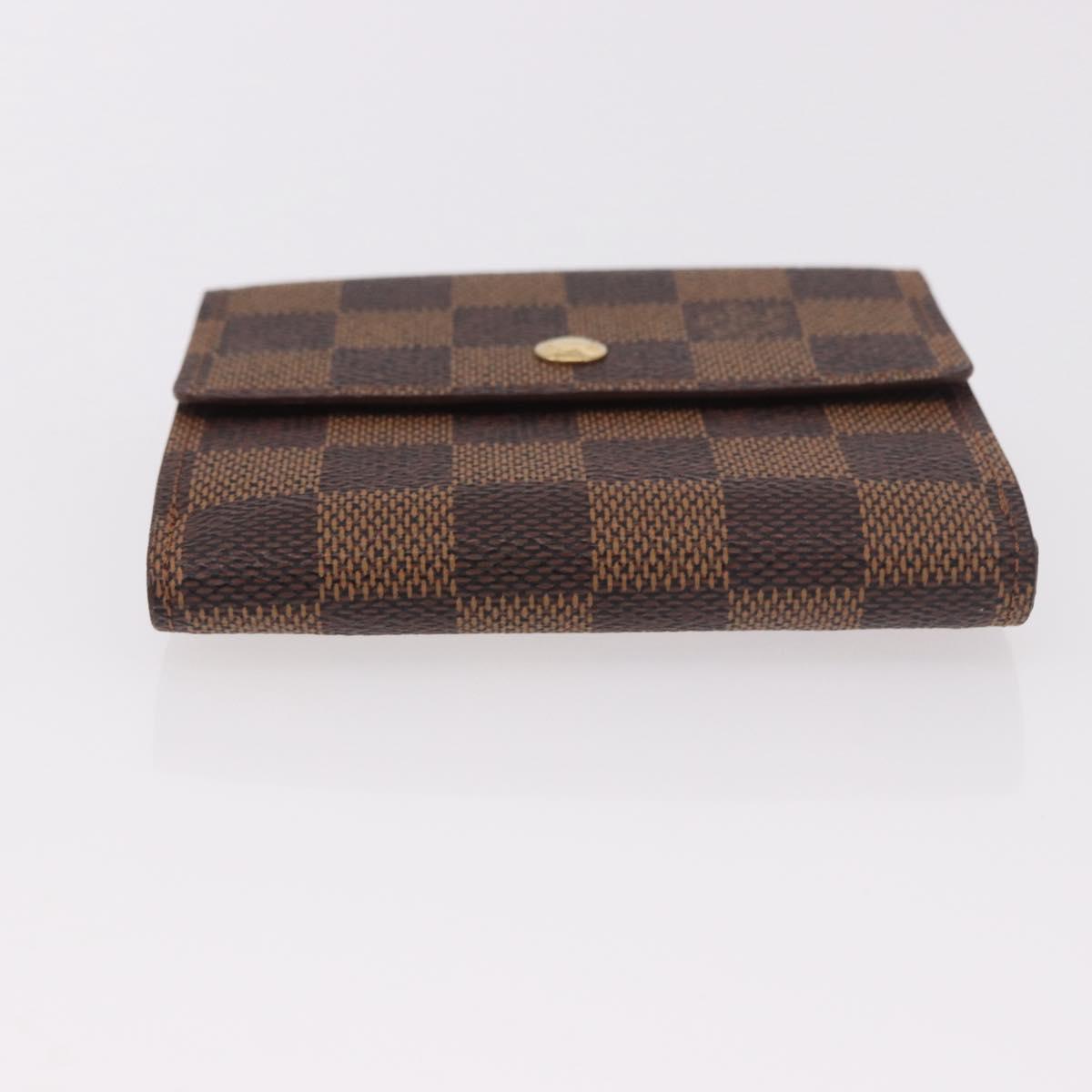 LOUIS VUITTON Damier Ebene Porte Monnaie Billets Cartes Credit Auth 188672A