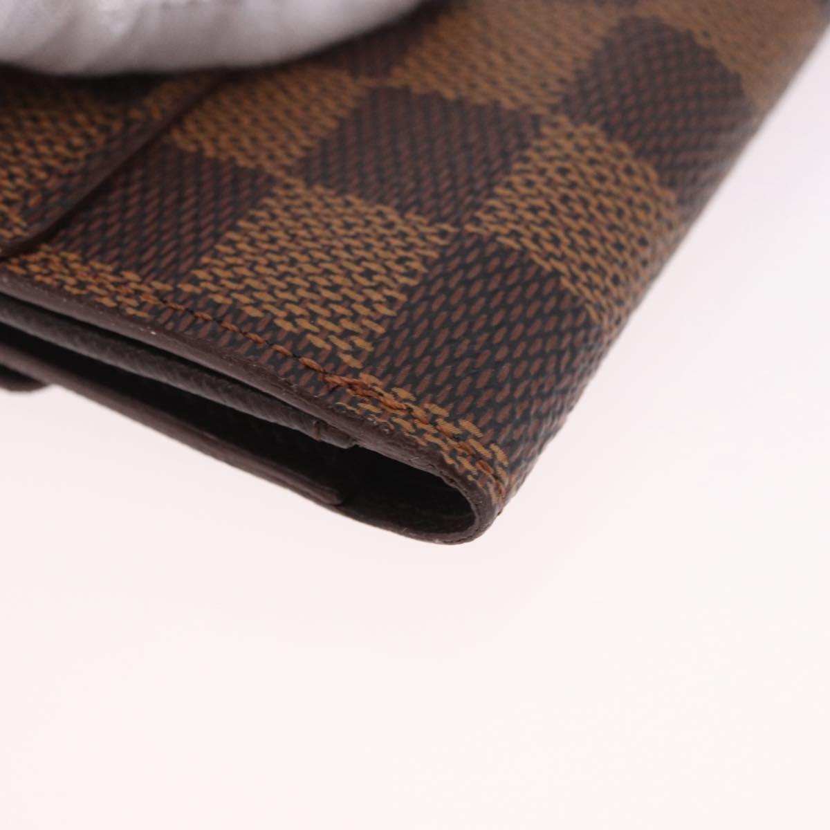 LOUIS VUITTON Damier Ebene Porte Monnaie Billets Cartes Credit Auth 188672A