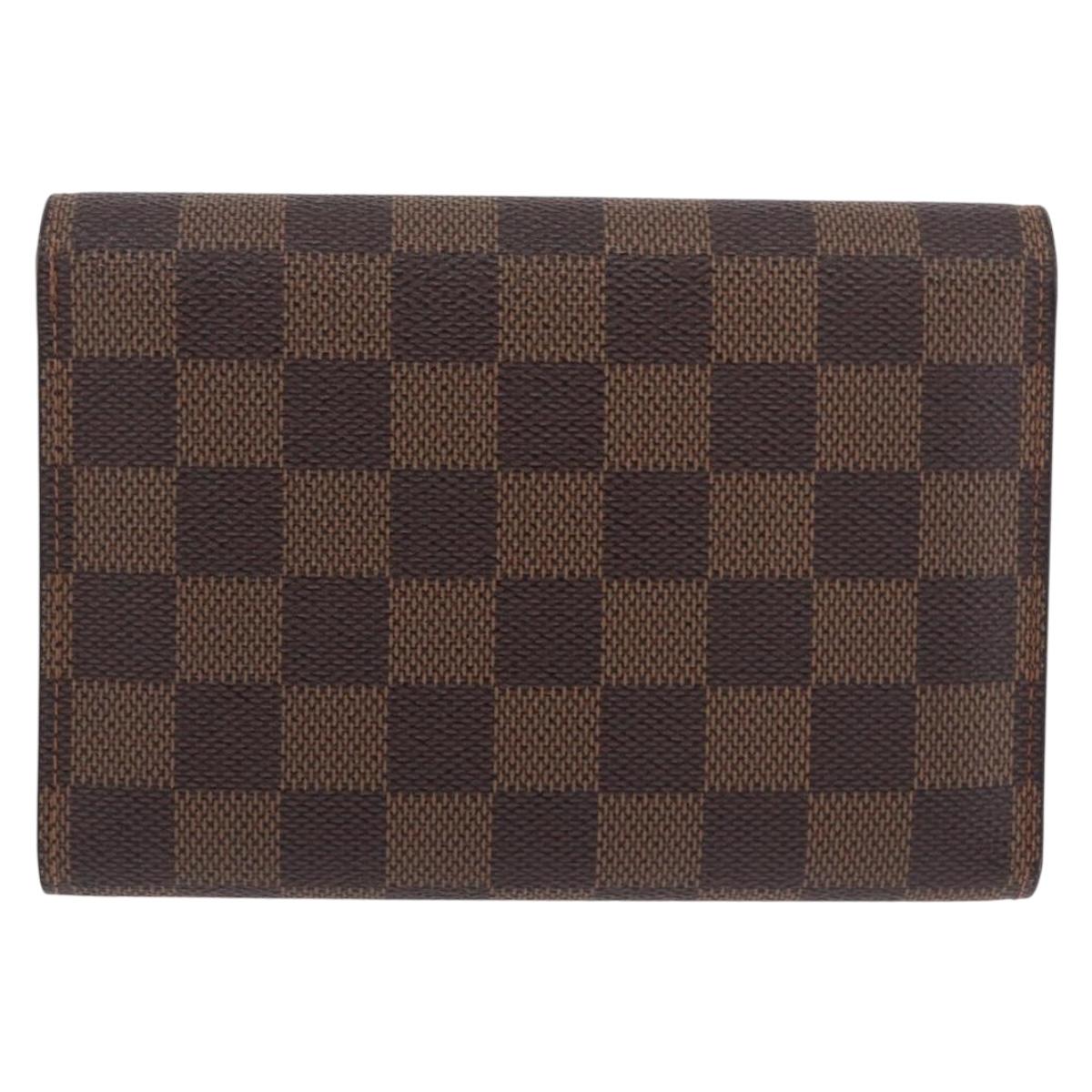 LOUIS VUITTON Damier Ebene Porte Tresor Etui Papie Wallet N61202 LV Auth 188674A