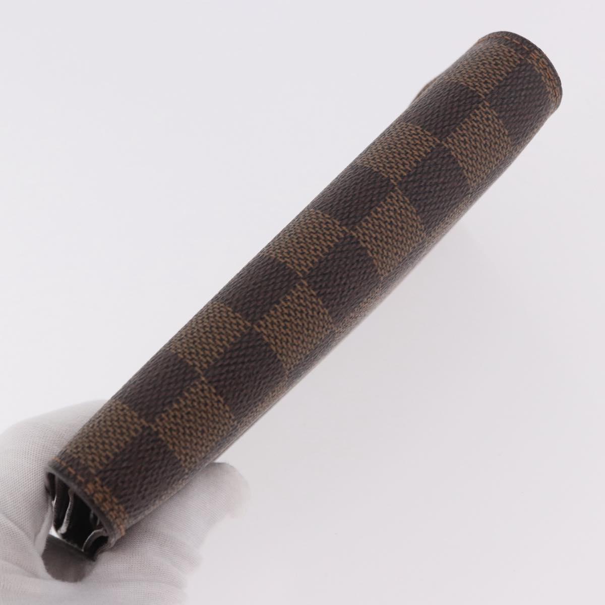 LOUIS VUITTON Damier Ebene Porte Tresor Etui Papie Wallet N61202 LV Auth 188674A