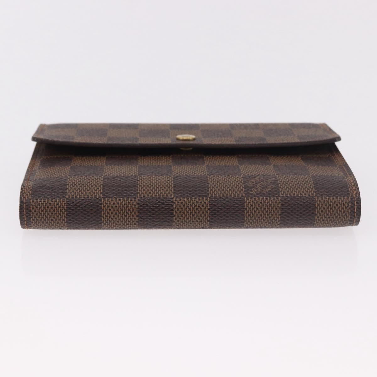 LOUIS VUITTON Damier Ebene Porte Tresor Etui Papie Wallet N61202 LV Auth 188674A