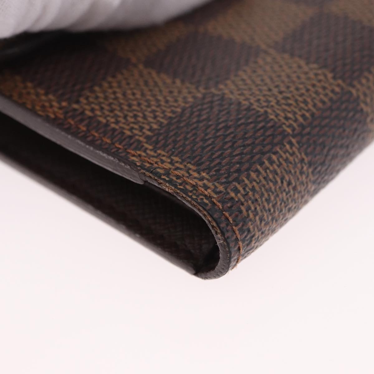 LOUIS VUITTON Damier Ebene Porte Tresor Etui Papie Wallet N61202 LV Auth 188674A