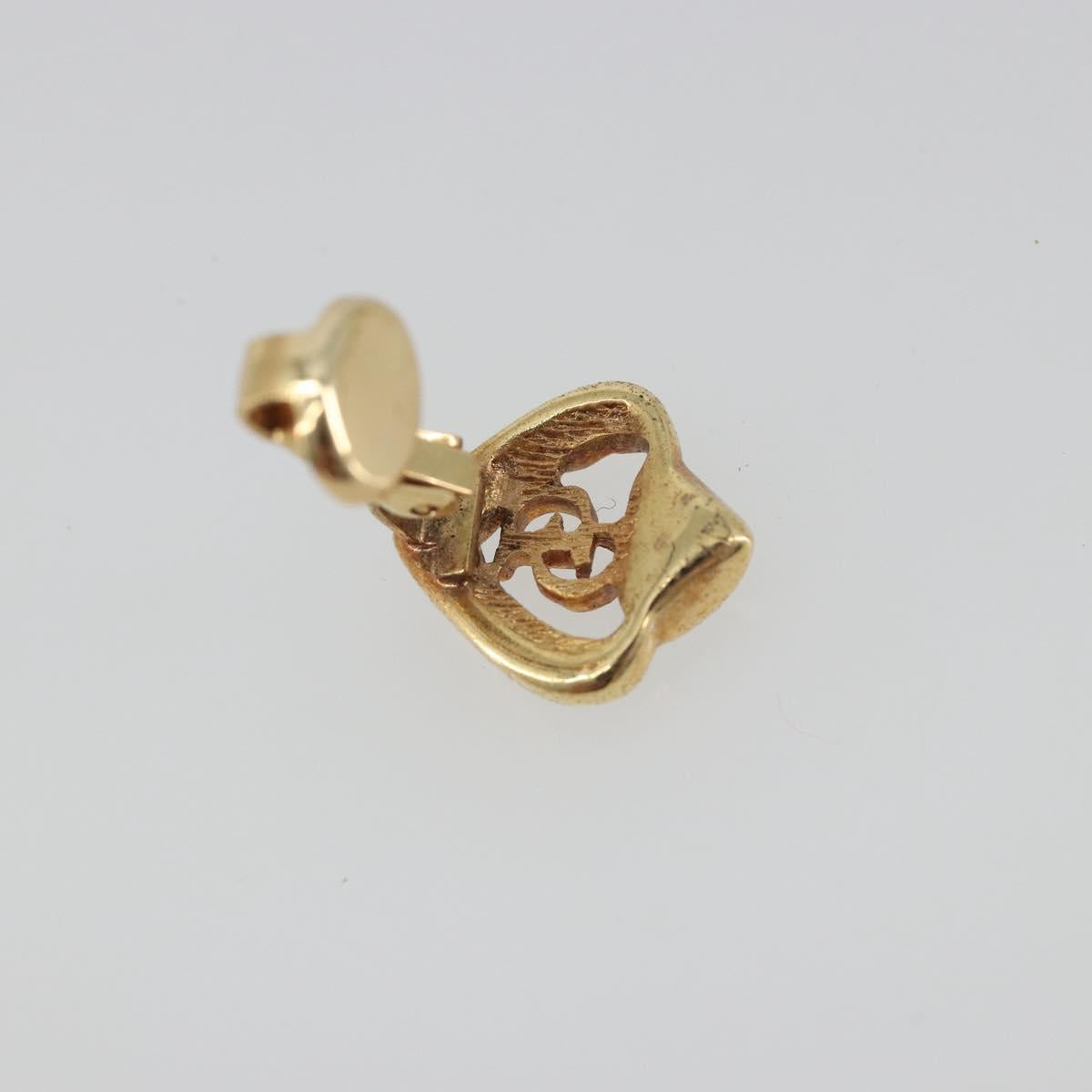 Christian Dior Earring Metal Gold Auth 188679