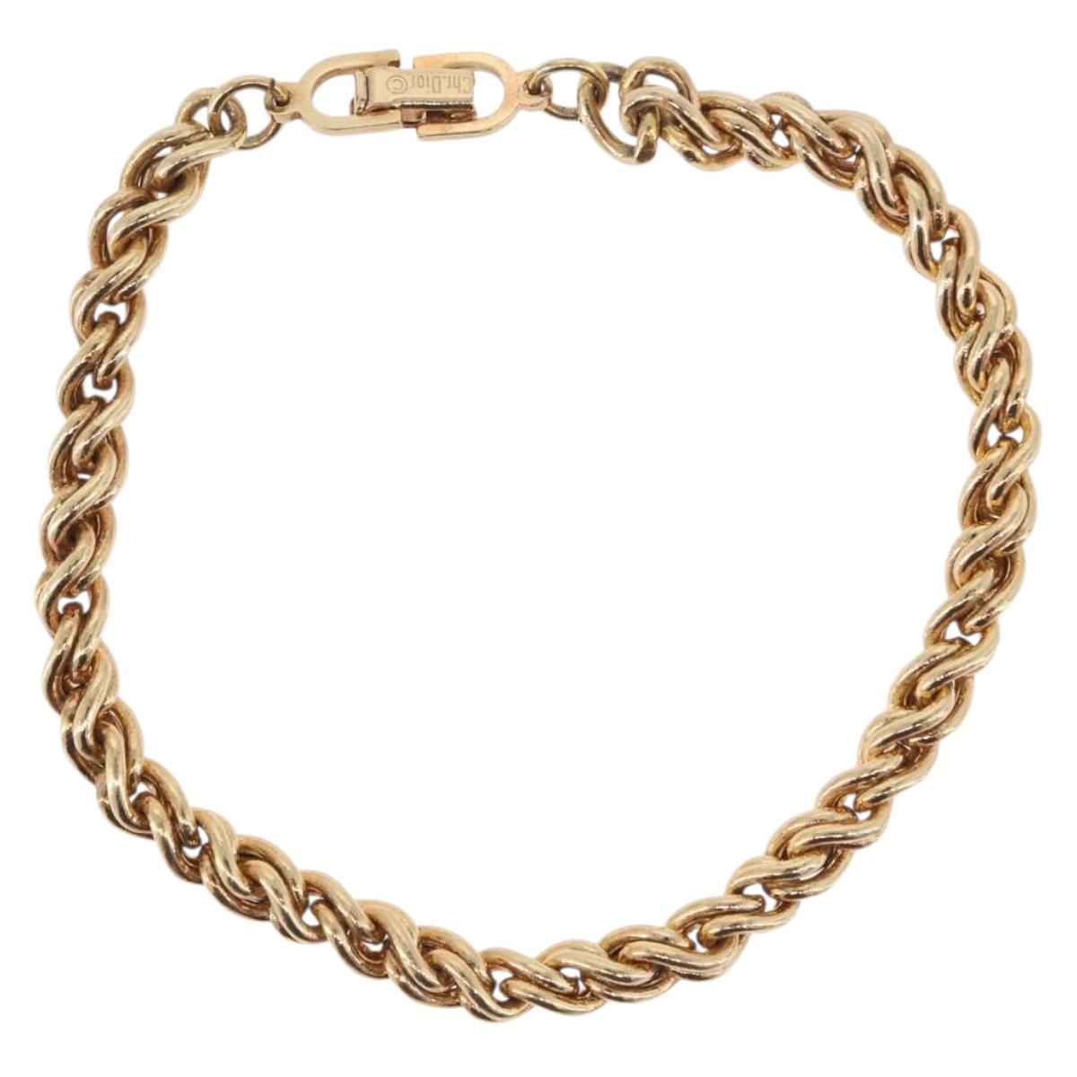 Christian Dior Bracelet metal Gold Auth 188683