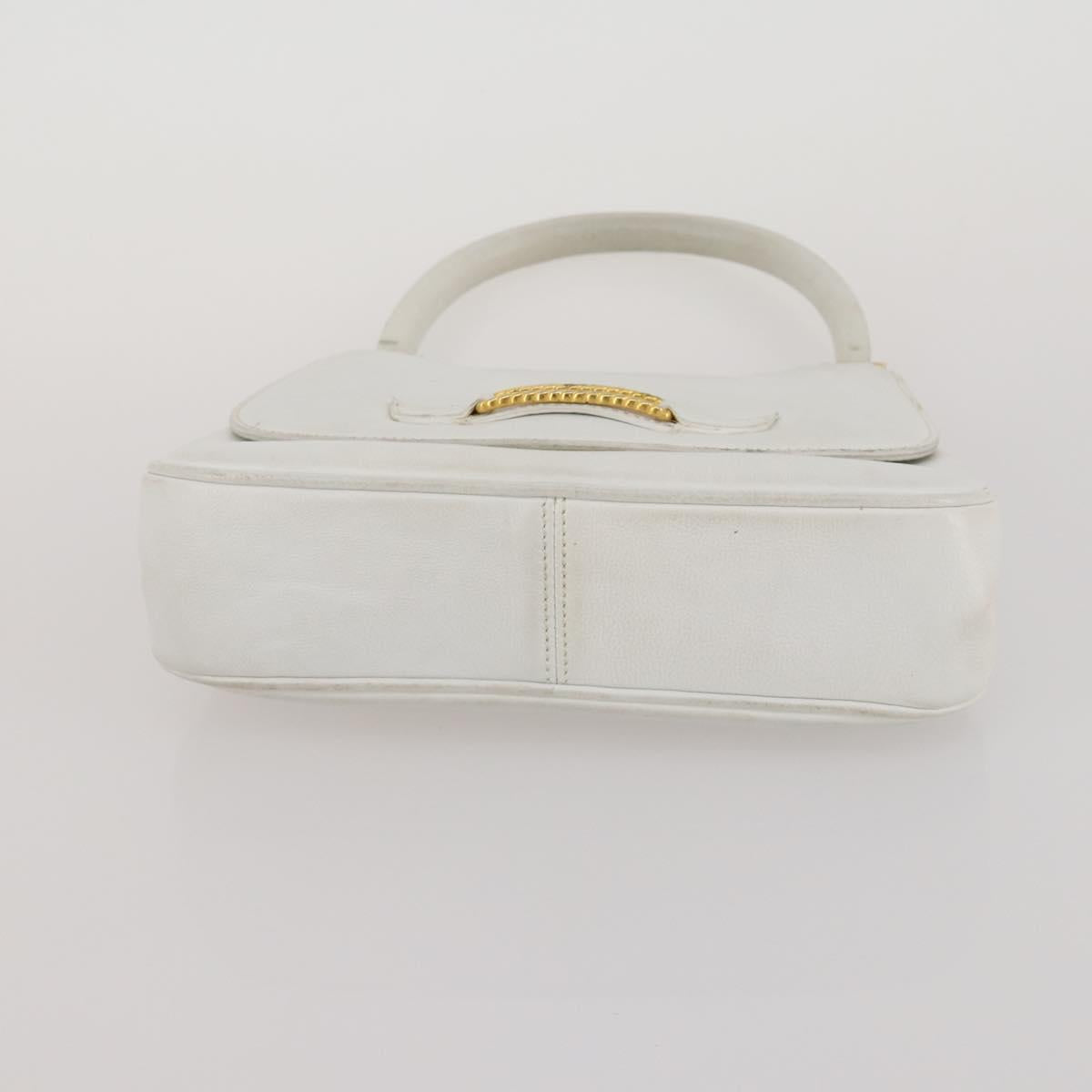 GUCCI Shoulder Bag Leather 4 Set Navy Beige white Auth 188689