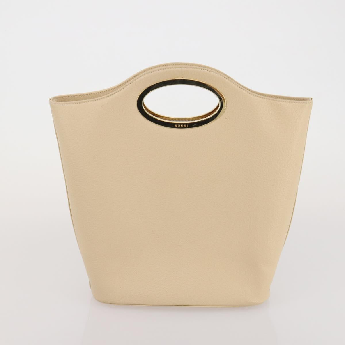 GUCCI Shoulder Bag Leather 4 Set Navy Beige white Auth 188689