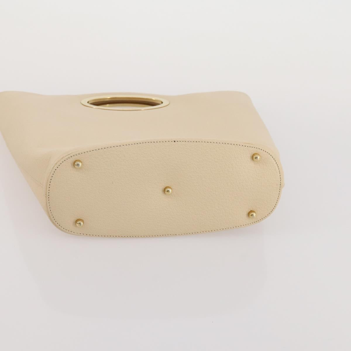 GUCCI Shoulder Bag Leather 4 Set Navy Beige white Auth 188689