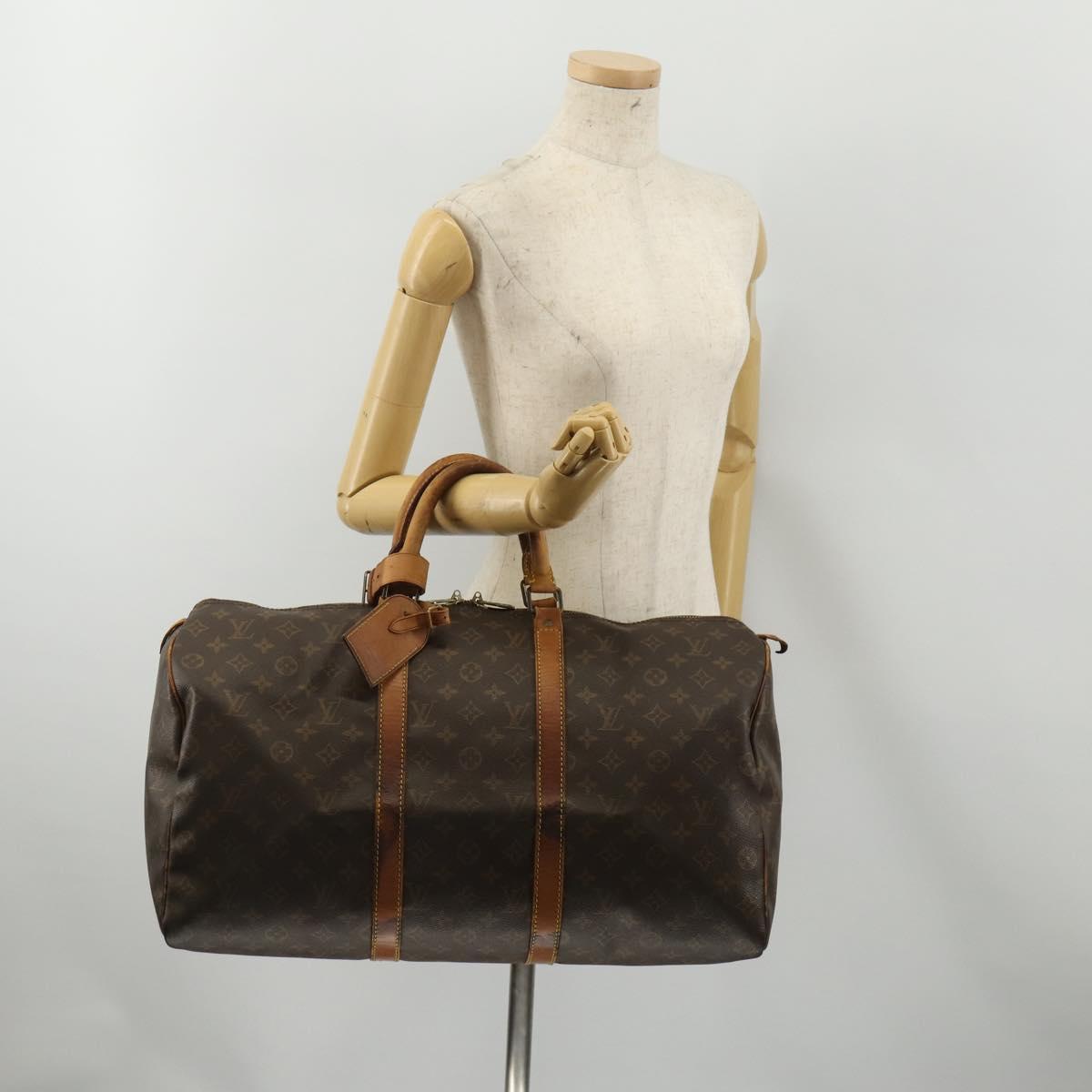 LOUIS VUITTON Monogram Keepall 50 Boston Bag M41426 LV Auth 188712