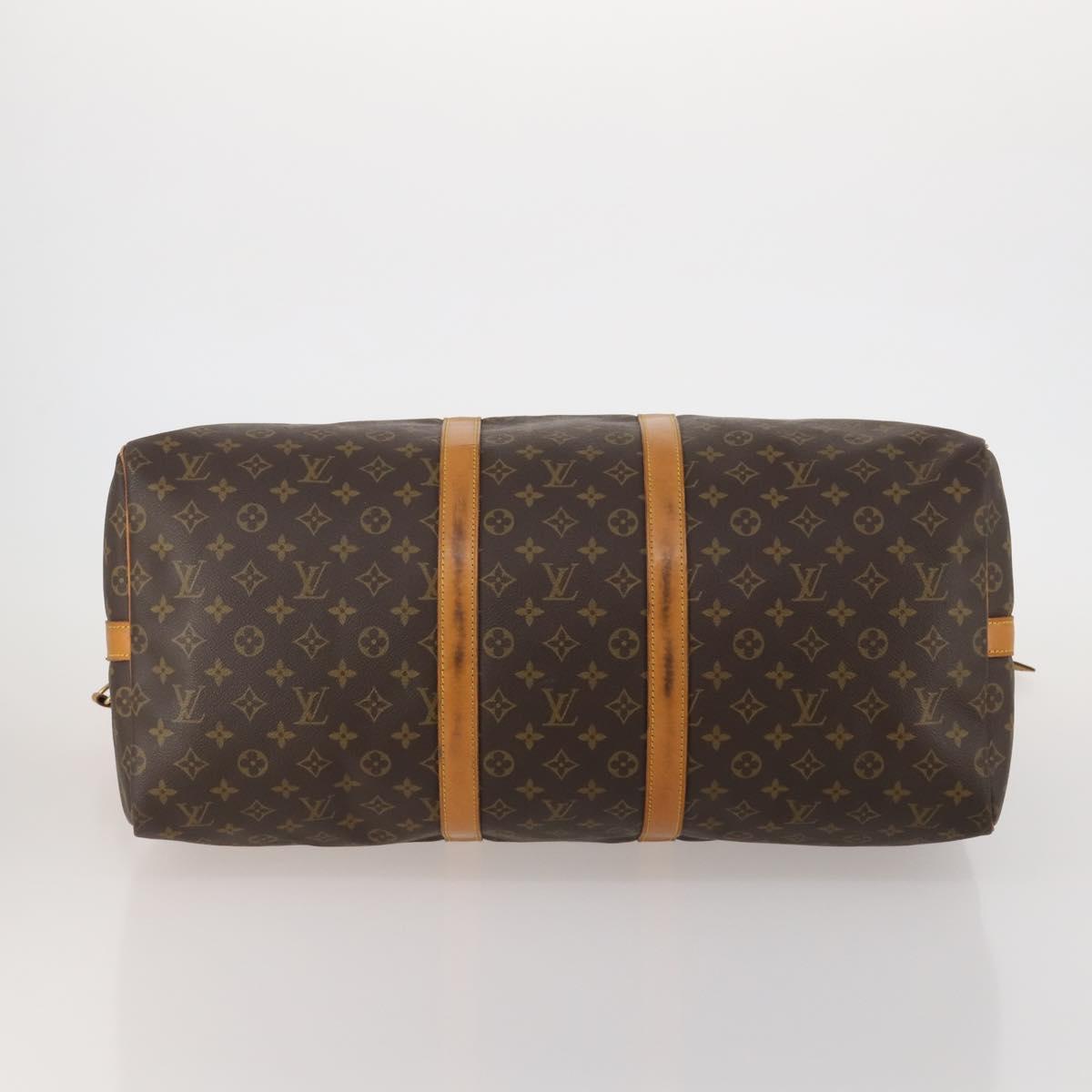 LOUIS VUITTON Monogram Keepall Bandouliere 55 Boston Bag M41414 LV Auth 188714