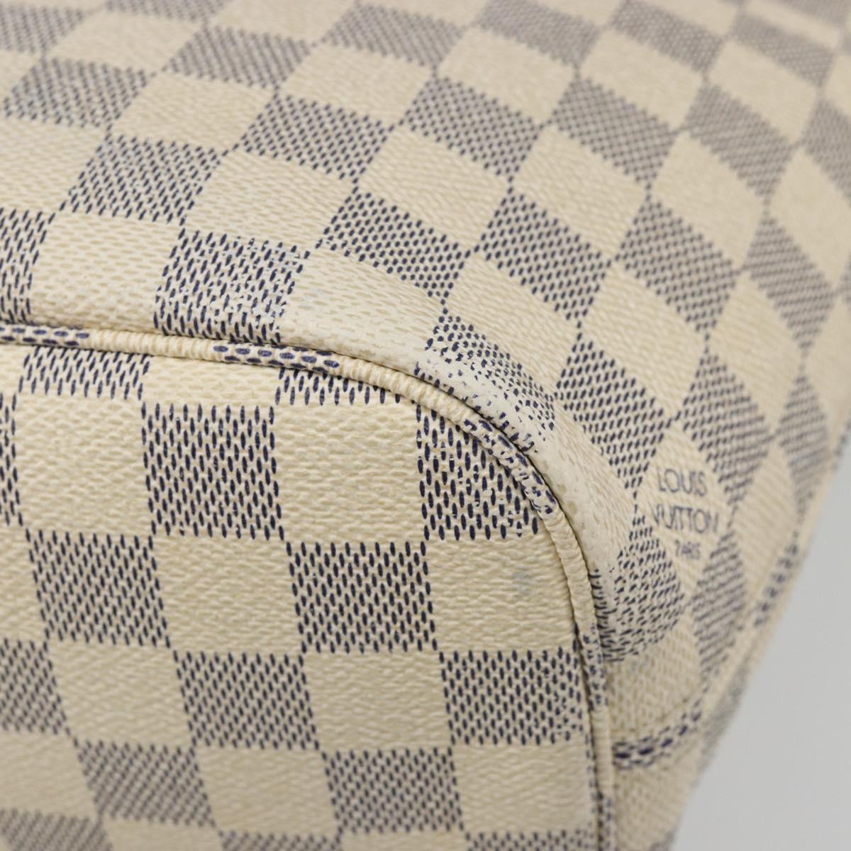 LOUIS VUITTON Damier Azur Neverfull PM Tote Bag N41362 LV Auth 188715