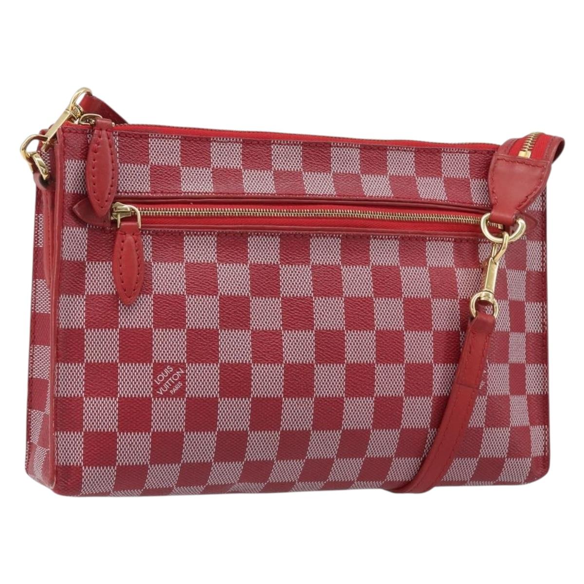 LOUIS VUITTON Damier Color Module Clutch Bag Carmine N41306 LV Auth 188716