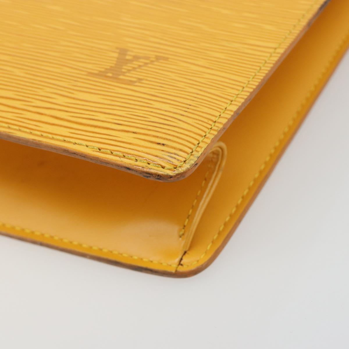 LOUIS VUITTON Epi Sac Plat Hand Bag Yellow M52079 LV Auth 188717