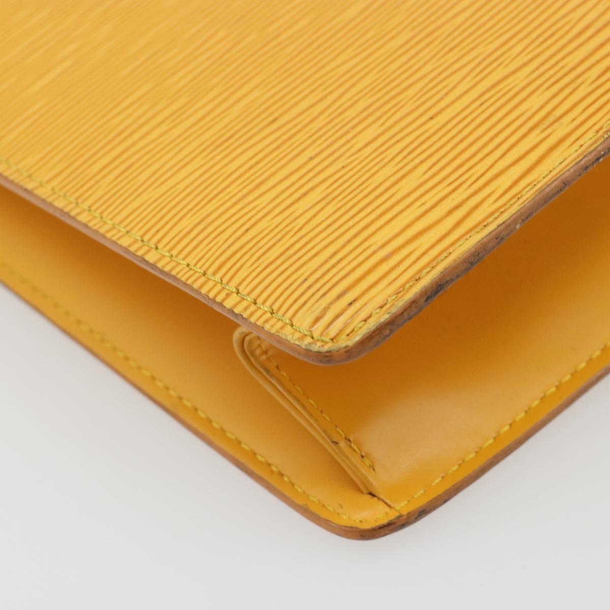 LOUIS VUITTON Epi Sac Plat Hand Bag Yellow M52079 LV Auth 188717