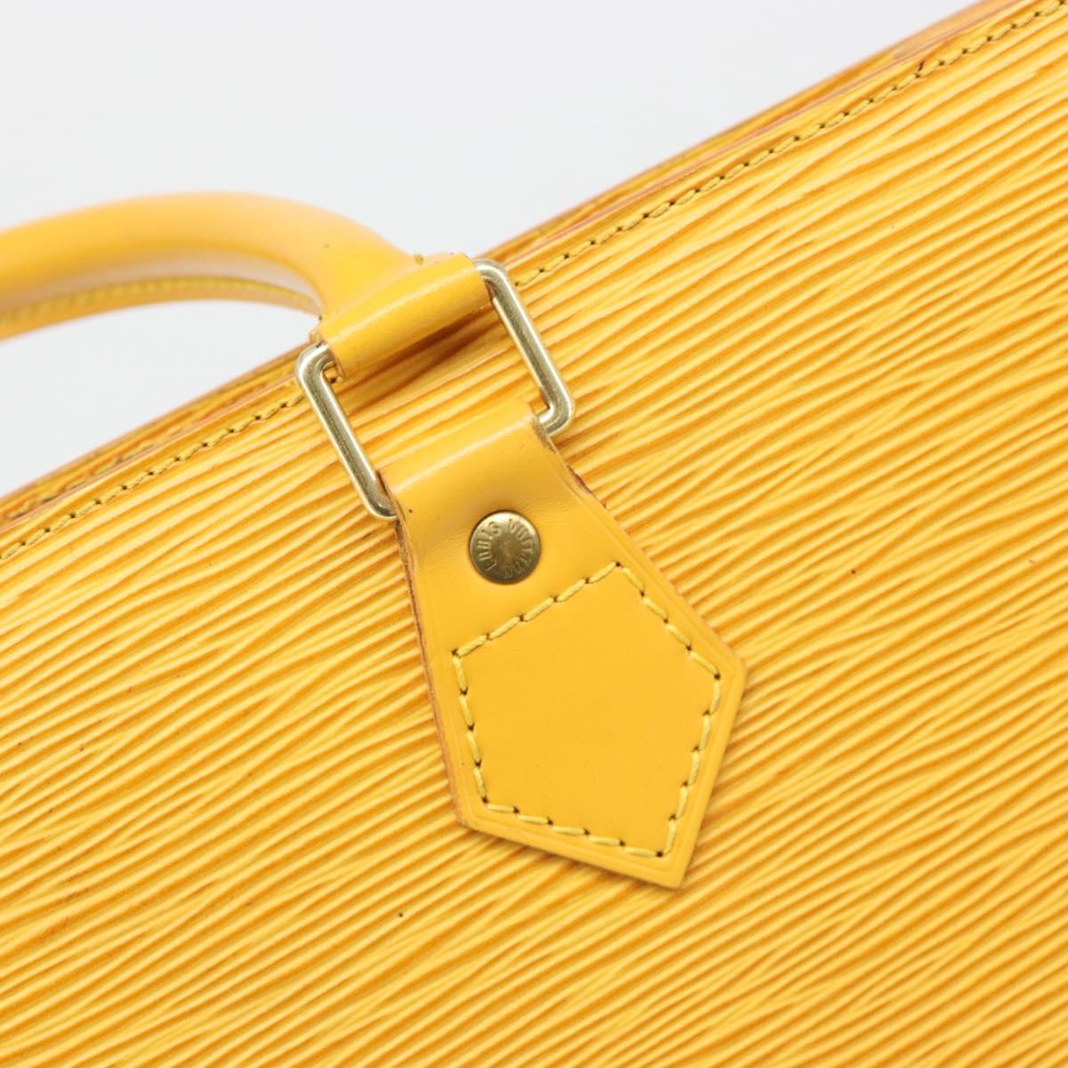 LOUIS VUITTON Epi Sac Plat Hand Bag Yellow M52079 LV Auth 188717
