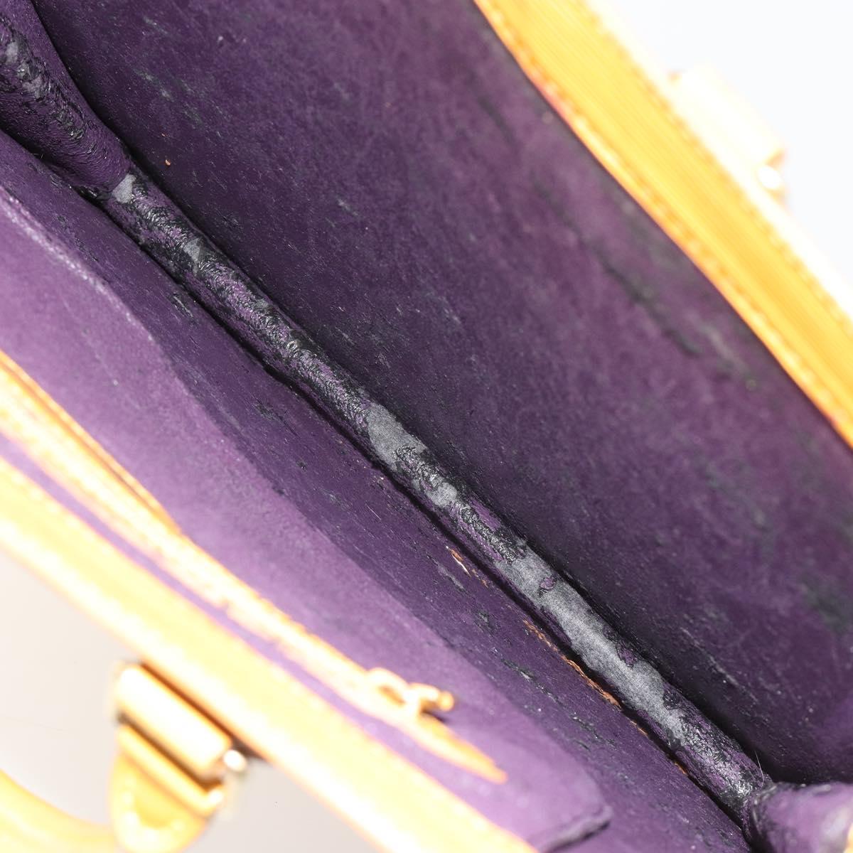 LOUIS VUITTON Epi Sac Plat Hand Bag Yellow M52079 LV Auth 188717