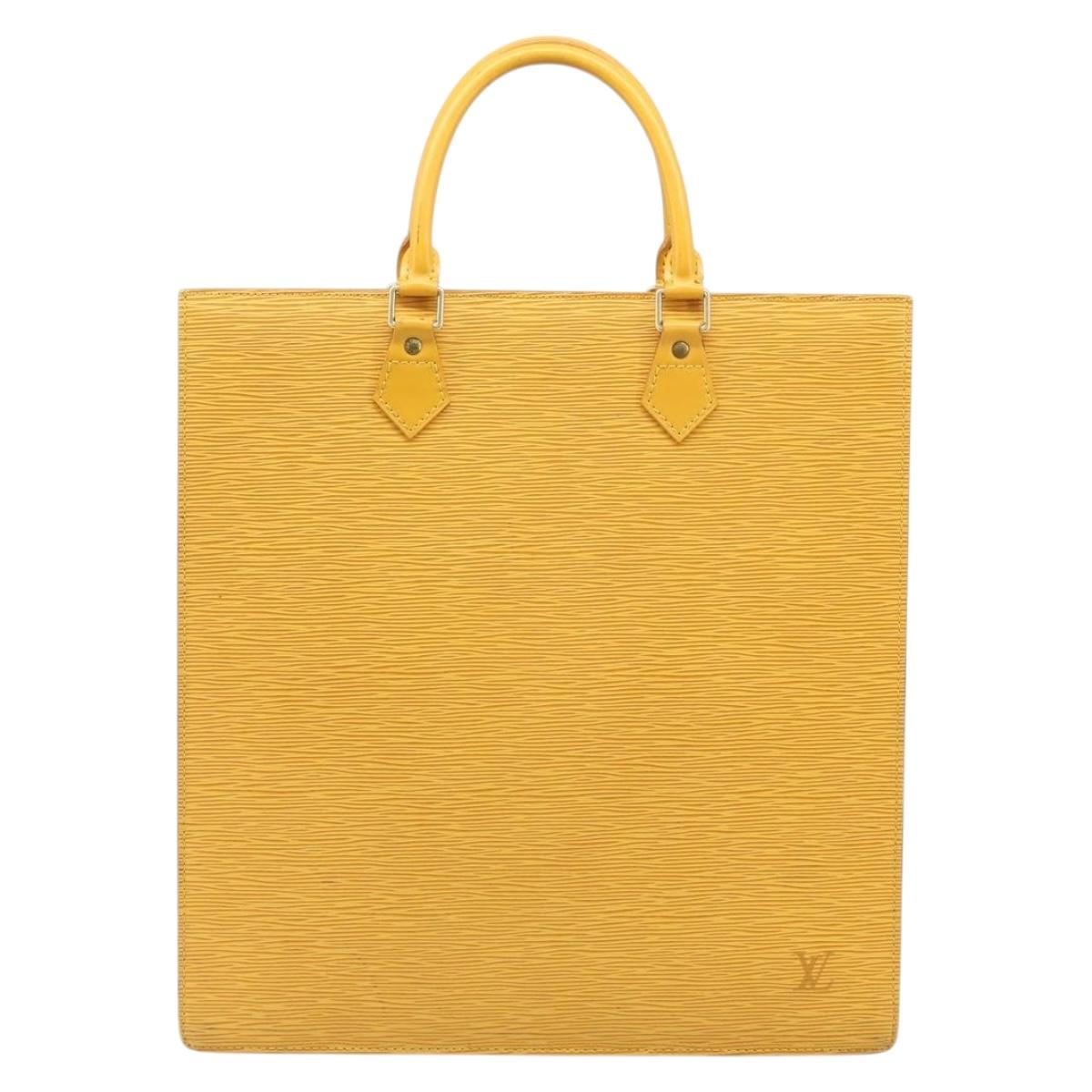 LOUIS VUITTON Epi Sac Plat Hand Bag Yellow M52079 LV Auth 188717