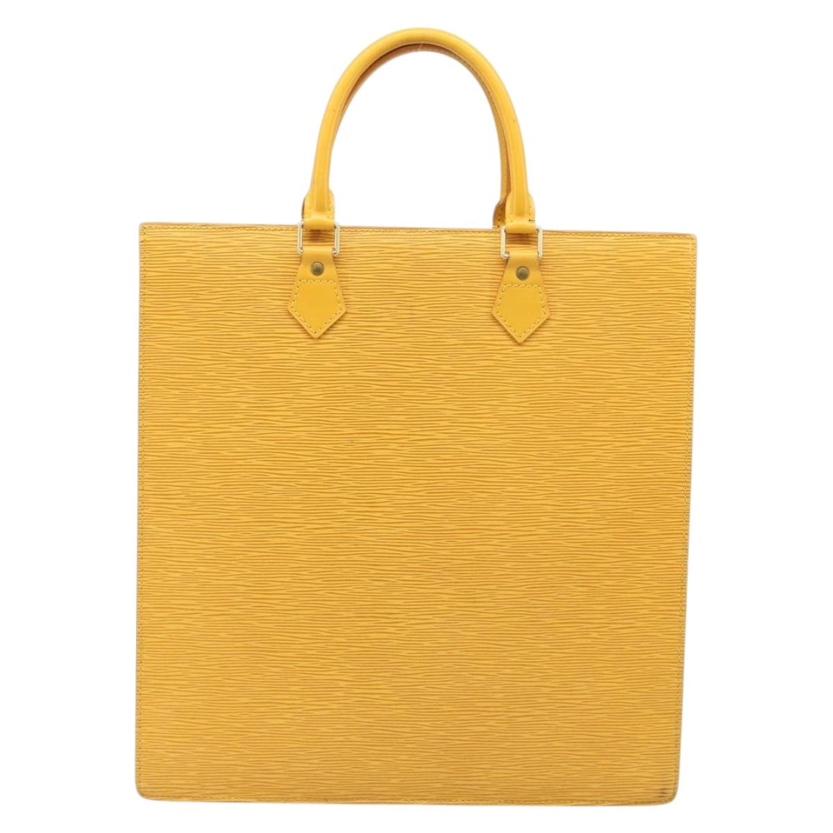 LOUIS VUITTON Epi Sac Plat Hand Bag Yellow M52079 LV Auth 188717