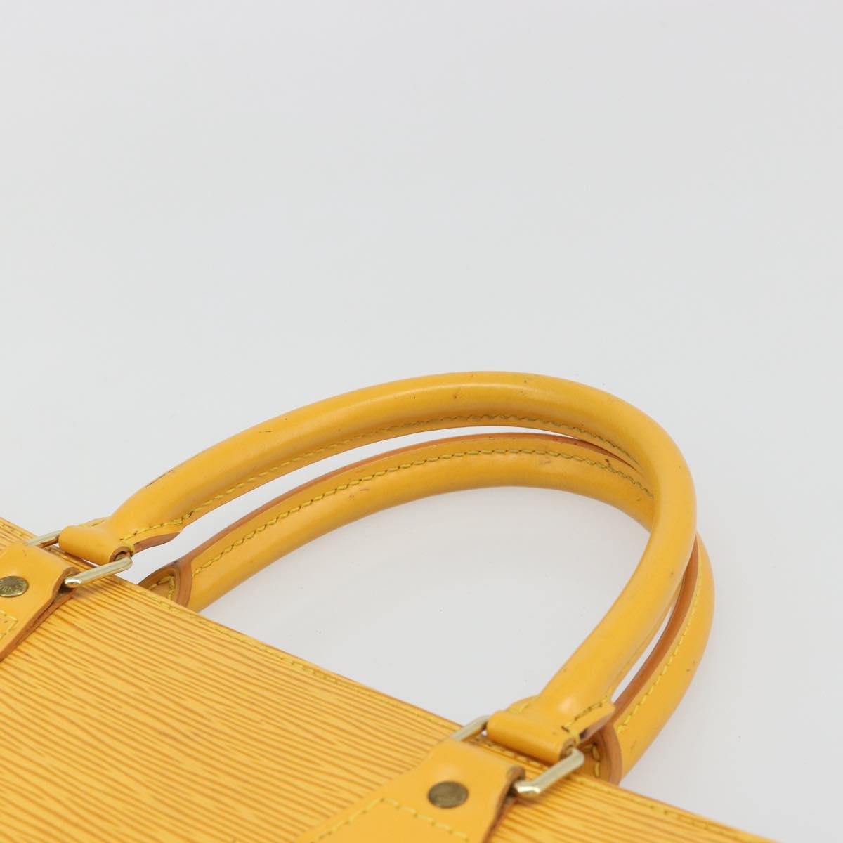 LOUIS VUITTON Epi Sac Plat Hand Bag Yellow M52079 LV Auth 188717