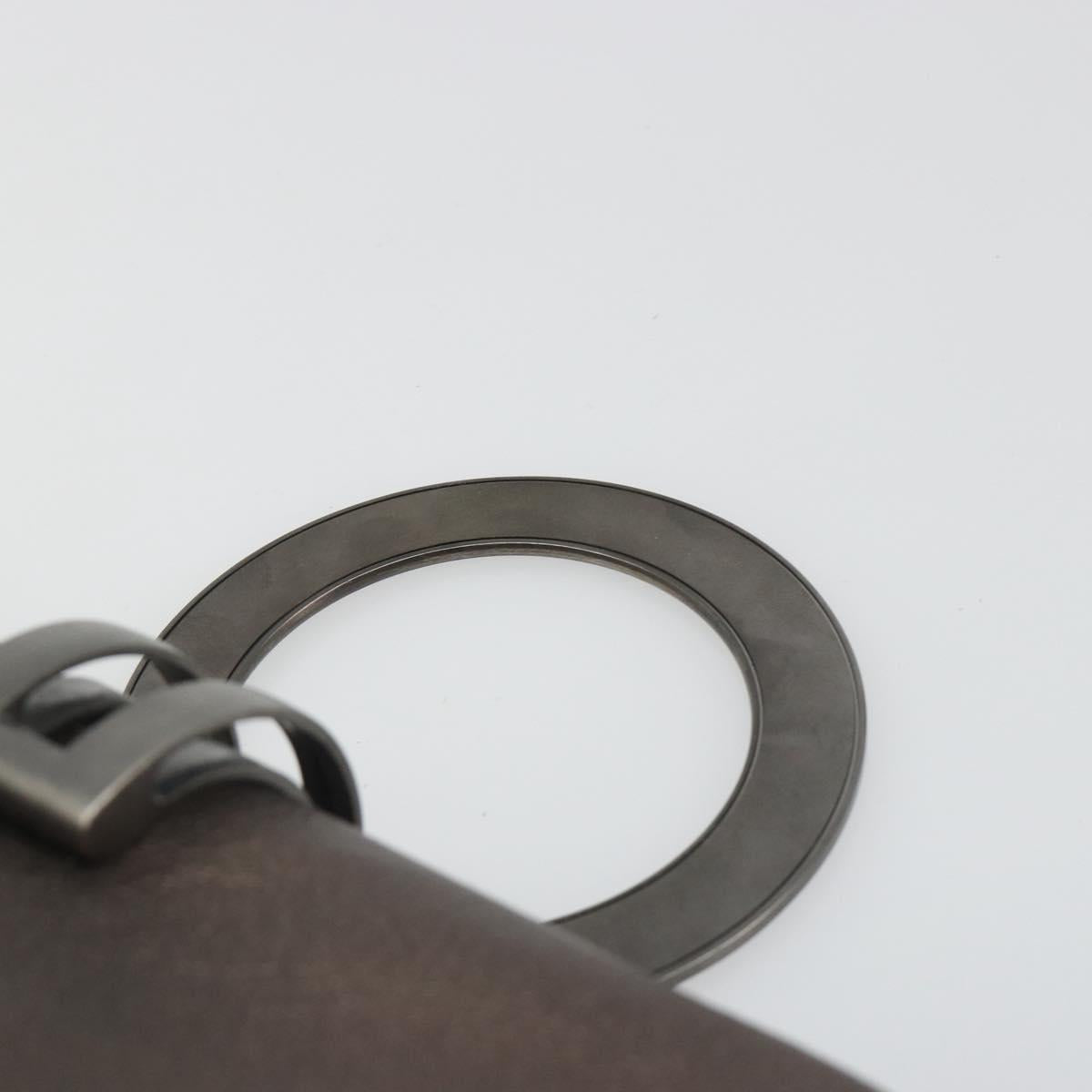 Salvatore Ferragamo Gancini Hand Bag Leather Gray Auth 188730A