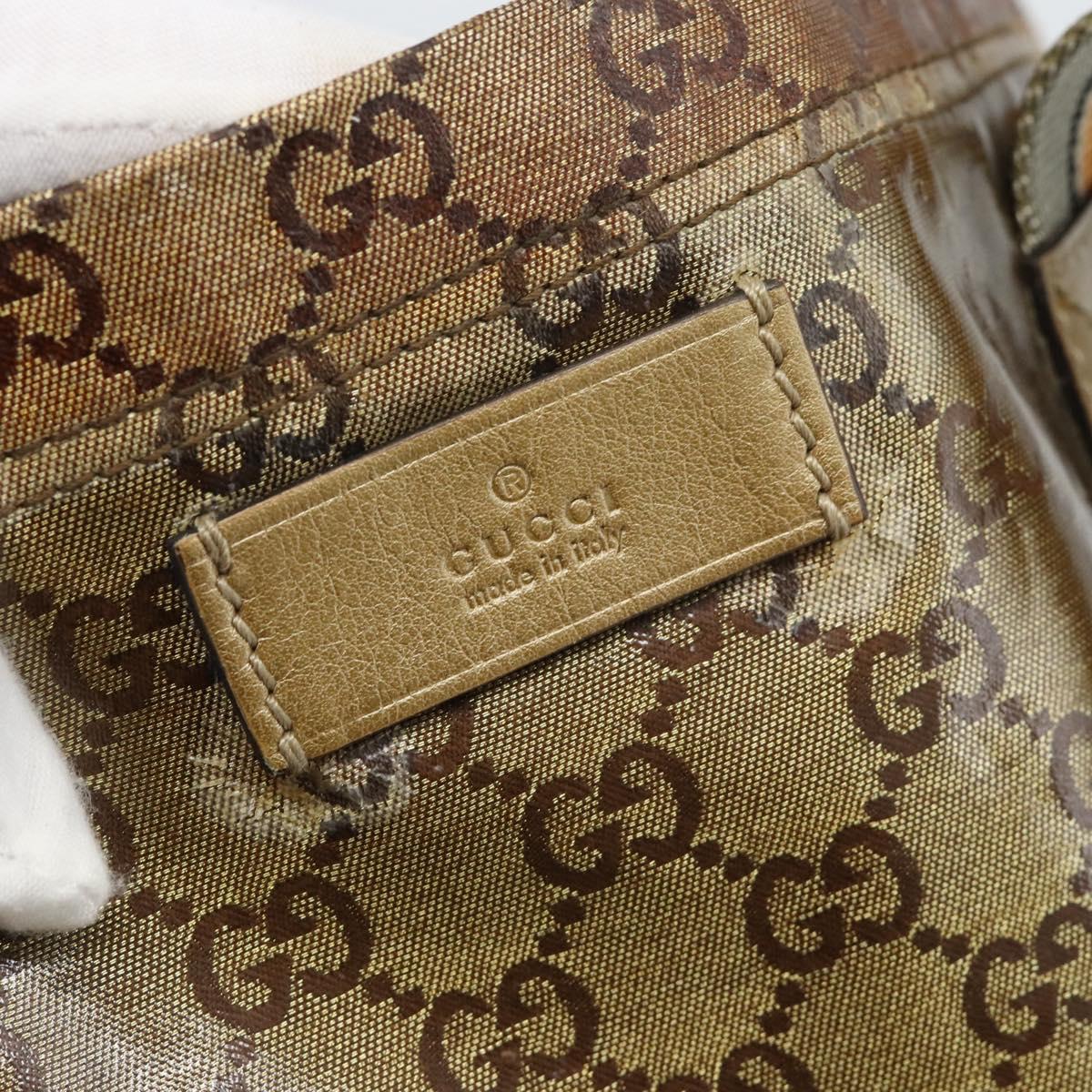 GUCCI GG Crystal Tote Bag Coated Canvas Beige 189669 Auth 188731