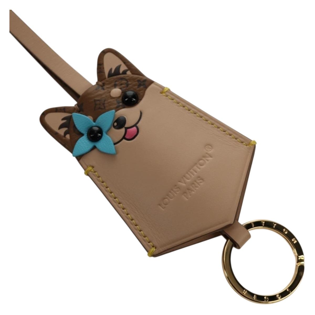 LOUIS VUITTON Monogram Reverse Bag Charm LV Dog Bag Charm M02323 LV Auth 188734M