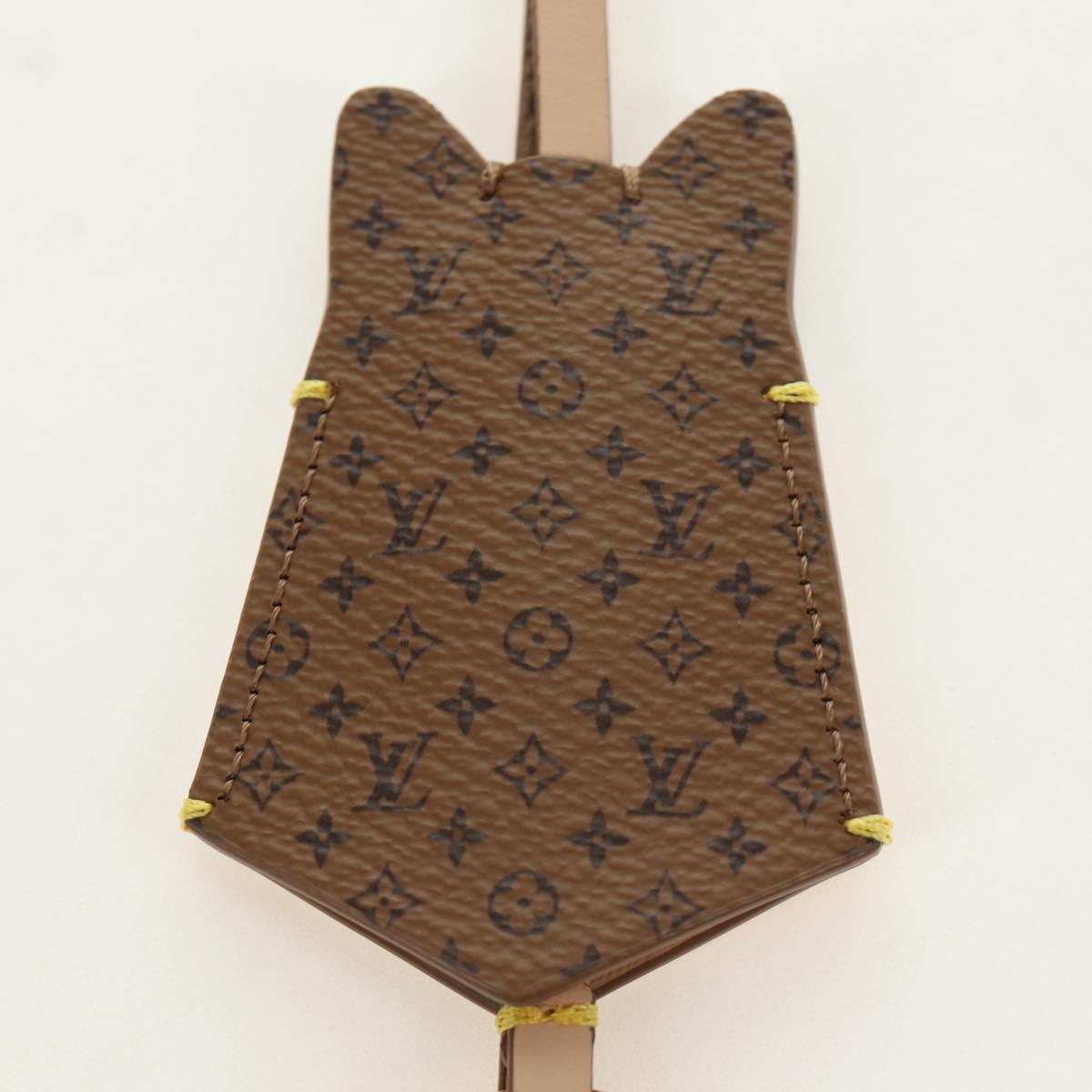 LOUIS VUITTON Monogram Reverse Bag Charm LV Dog Bag Charm M02323 LV Auth 188734M
