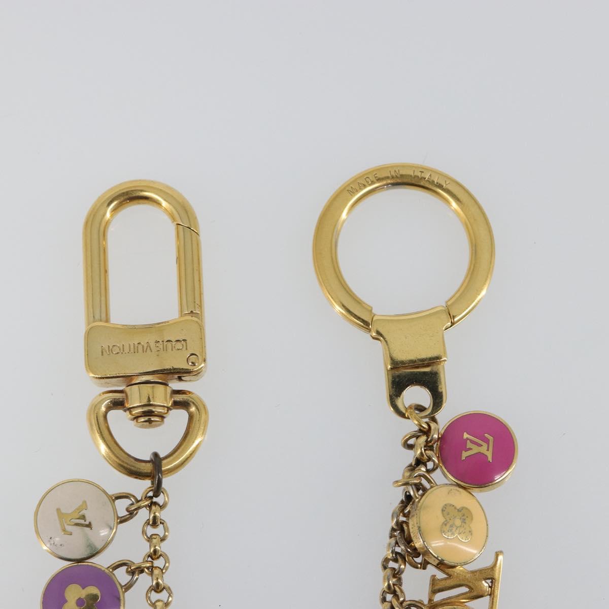 LOUIS VUITTON Porte Cles Chainne Pastille Key Holder metal M65386 Auth 188737