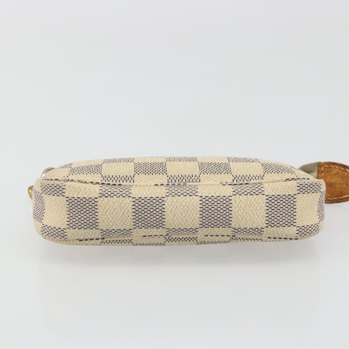 LOUIS VUITTON Damier Azur Mini Pochette Accessoires Pouch N63005 LV Auth 188738