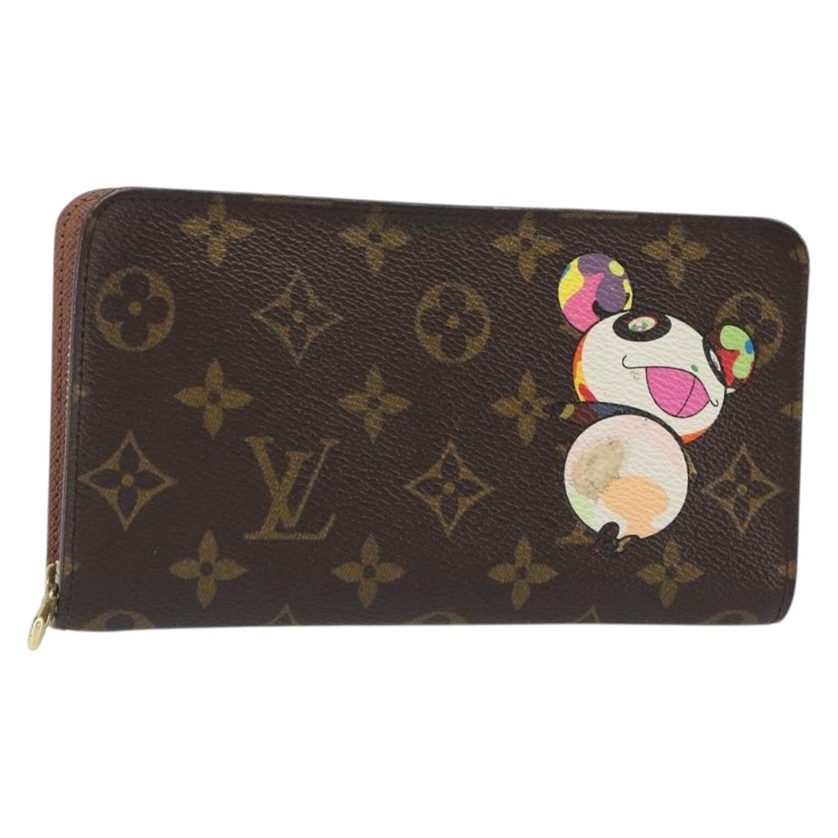 LOUIS VUITTON Monogram Panda Porte Monnaie Zip Long Wallet M61729 LV Auth 188739