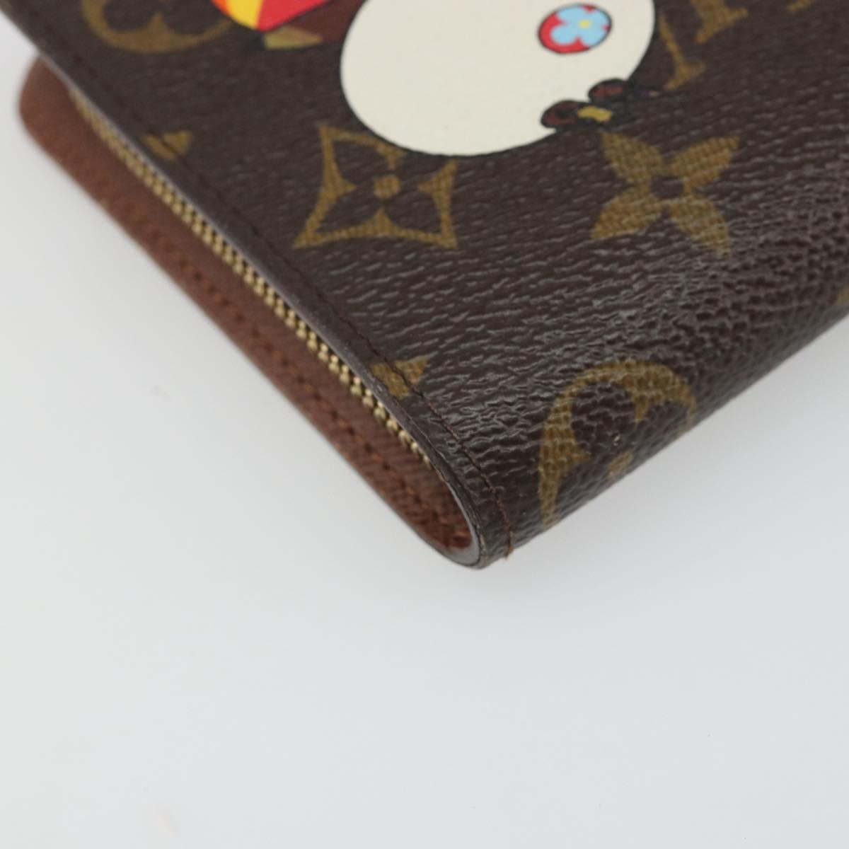 LOUIS VUITTON Monogram Panda Porte Monnaie Zip Long Wallet M61729 LV Auth 188739