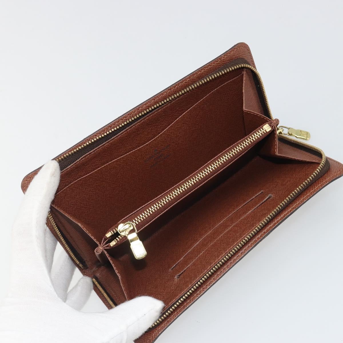 LOUIS VUITTON Monogram Panda Porte Monnaie Zip Long Wallet M61729 LV Auth 188739