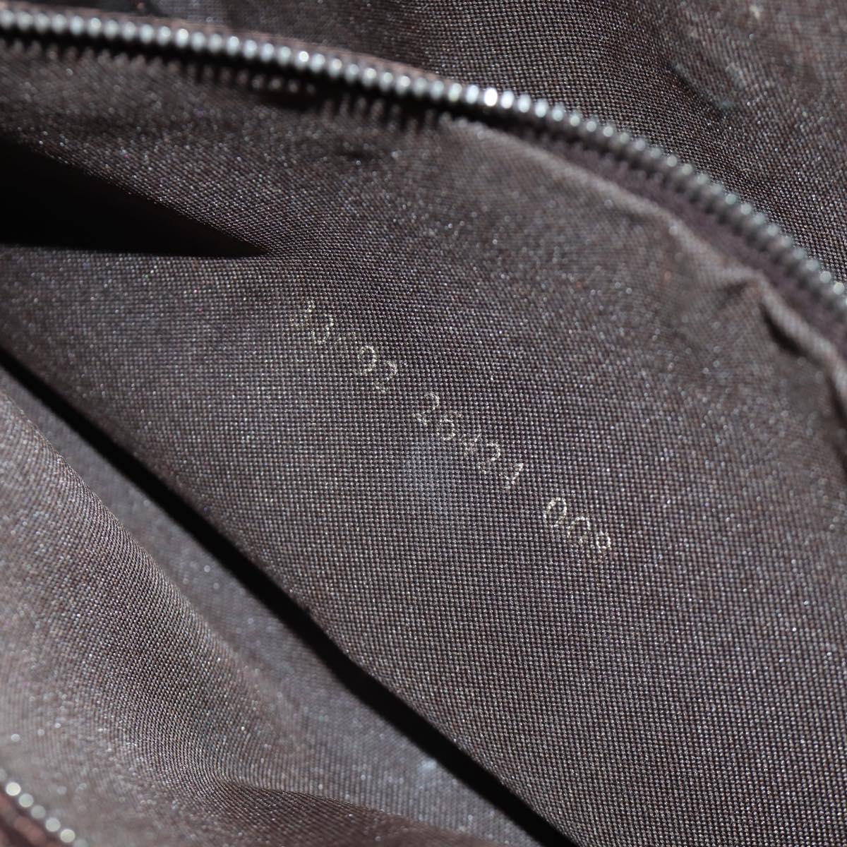 FENDI Zucca Canvas Mamma Baguette Shoulder Bag Black Brown Auth 188756SAM