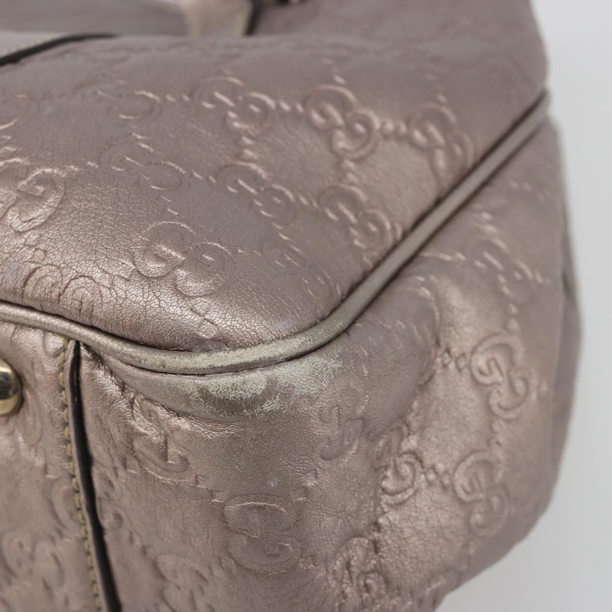 GUCCI GG Canvas Guccissima Miss GG Bag Leather Pink Silver 232957 Auth 188757V