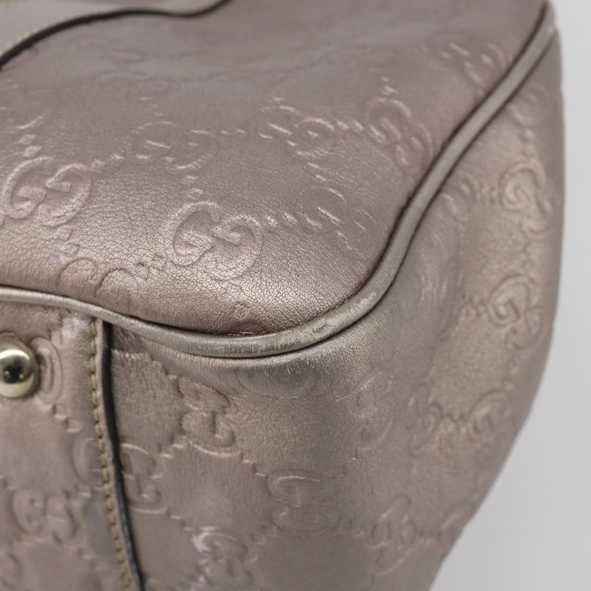 GUCCI GG Canvas Guccissima Miss GG Bag Leather Pink Silver 232957 Auth 188757V