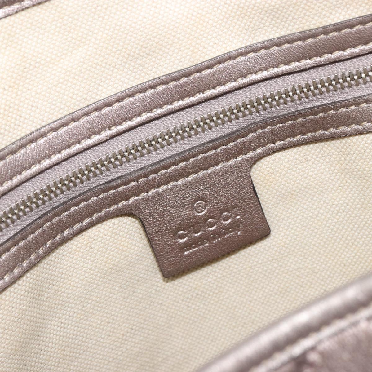 GUCCI GG Canvas Guccissima Miss GG Bag Leather Pink Silver 232957 Auth 188757V