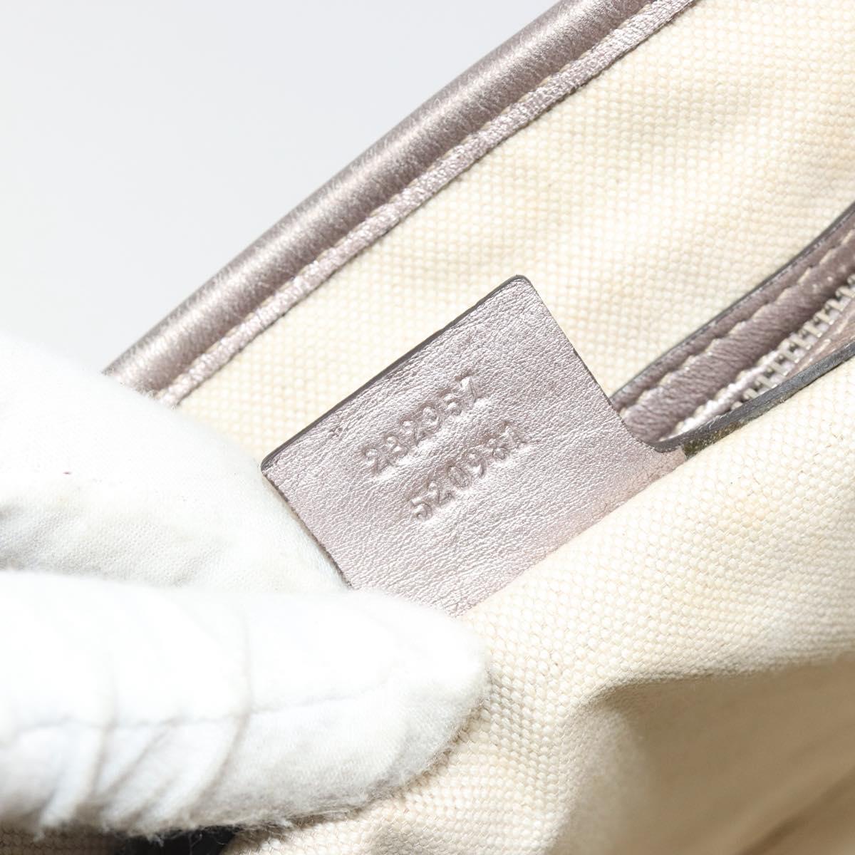 GUCCI GG Canvas Guccissima Miss GG Bag Leather Pink Silver 232957 Auth 188757V