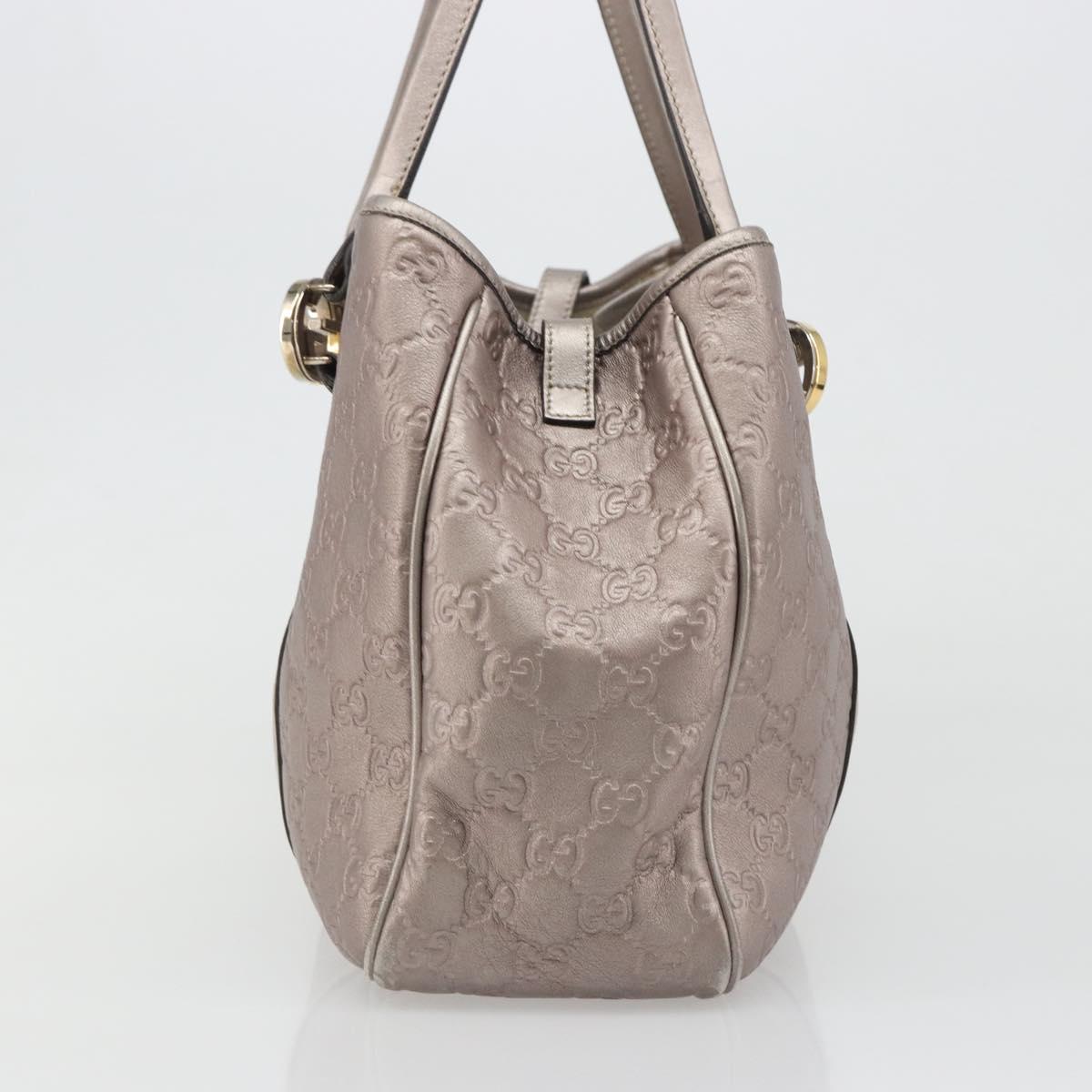 GUCCI GG Canvas Guccissima Miss GG Bag Leather Pink Silver 232957 Auth 188757V
