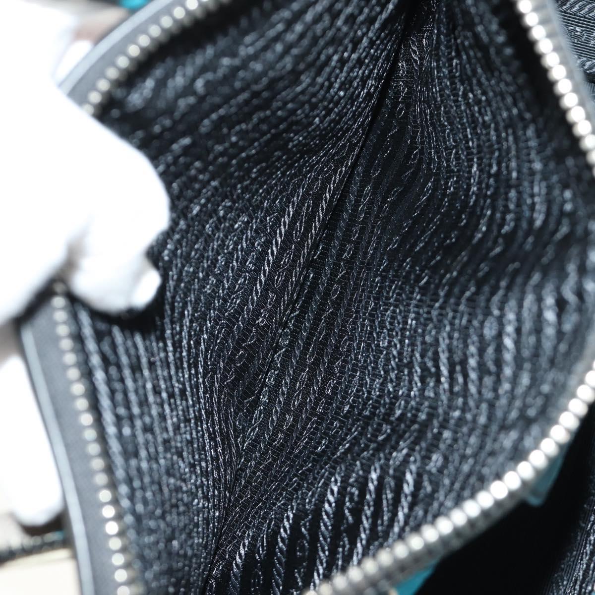 PRADA Hand Bag Safiano Leather 2way Multicolor Silver Auth 188781M