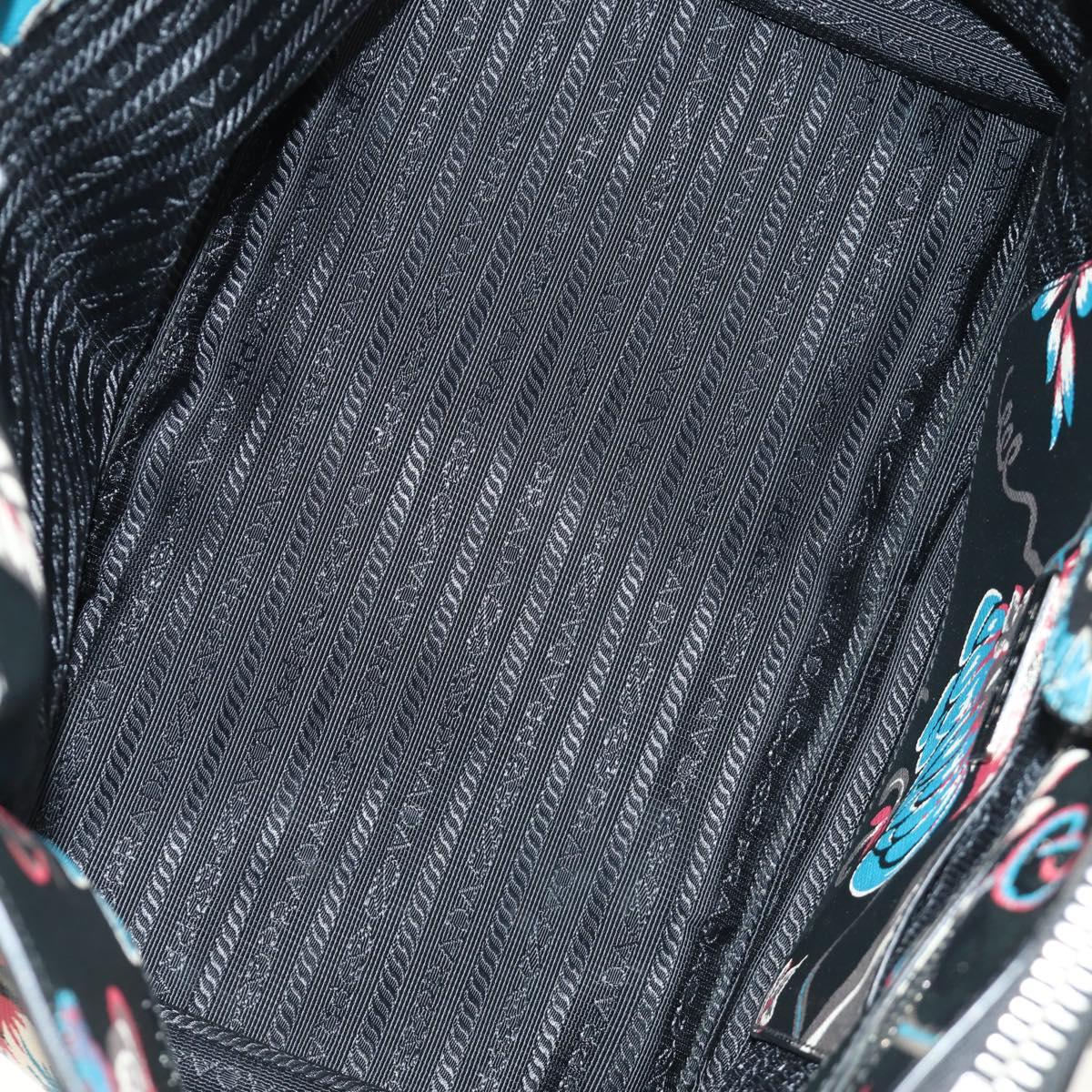 PRADA Hand Bag Safiano Leather 2way Multicolor Silver Auth 188781M