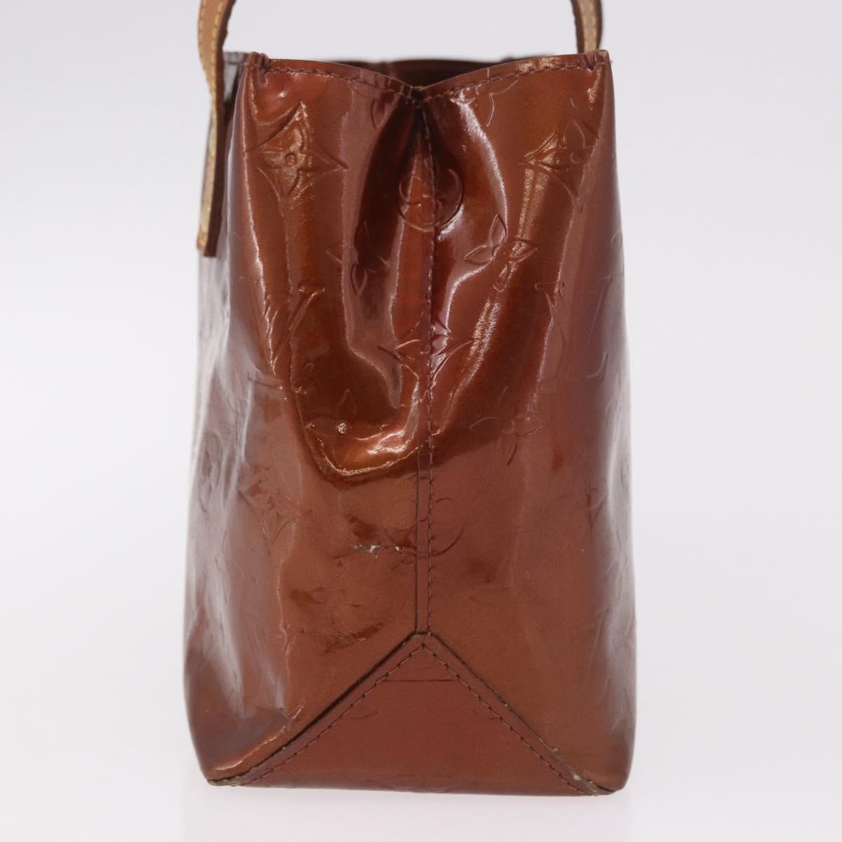 LOUIS VUITTON Monogram Vernis Reade PM Hand Bag Bronze M91146 LV Auth 188785