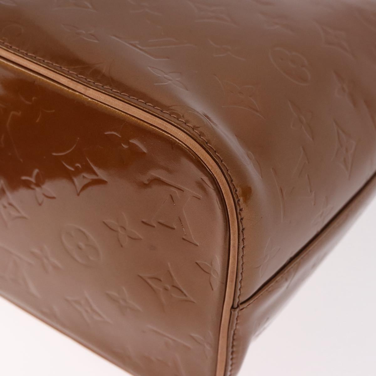 LOUIS VUITTON Monogram Vernis Houston Hand Bag Bronze M91122 LV Auth 188786A