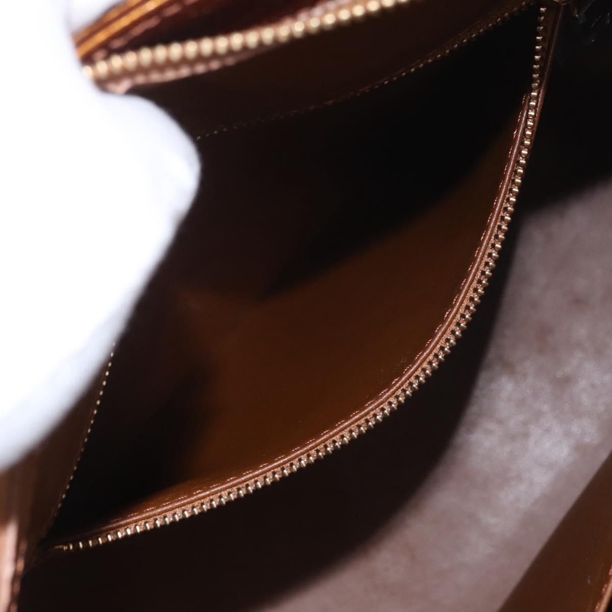 LOUIS VUITTON Monogram Vernis Houston Hand Bag Bronze M91122 LV Auth 188786A